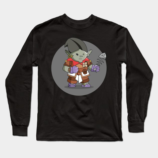 Relic Hunters - Green Goblin with Jester Clothes Long Sleeve T-Shirt by Lovelace Designs